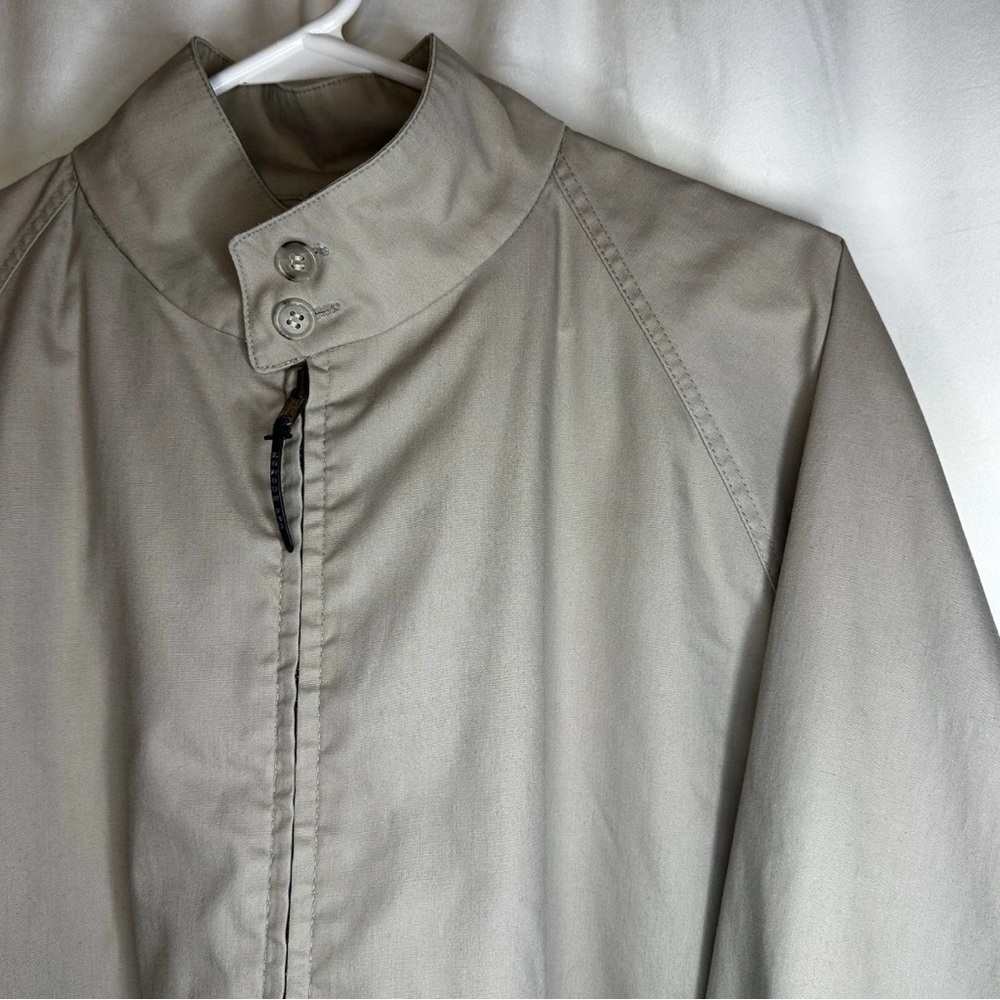 Vintage London Fog Jacket Mens 44
Long Khaki Gab Bomber USA Made
Reeves 80s 90s